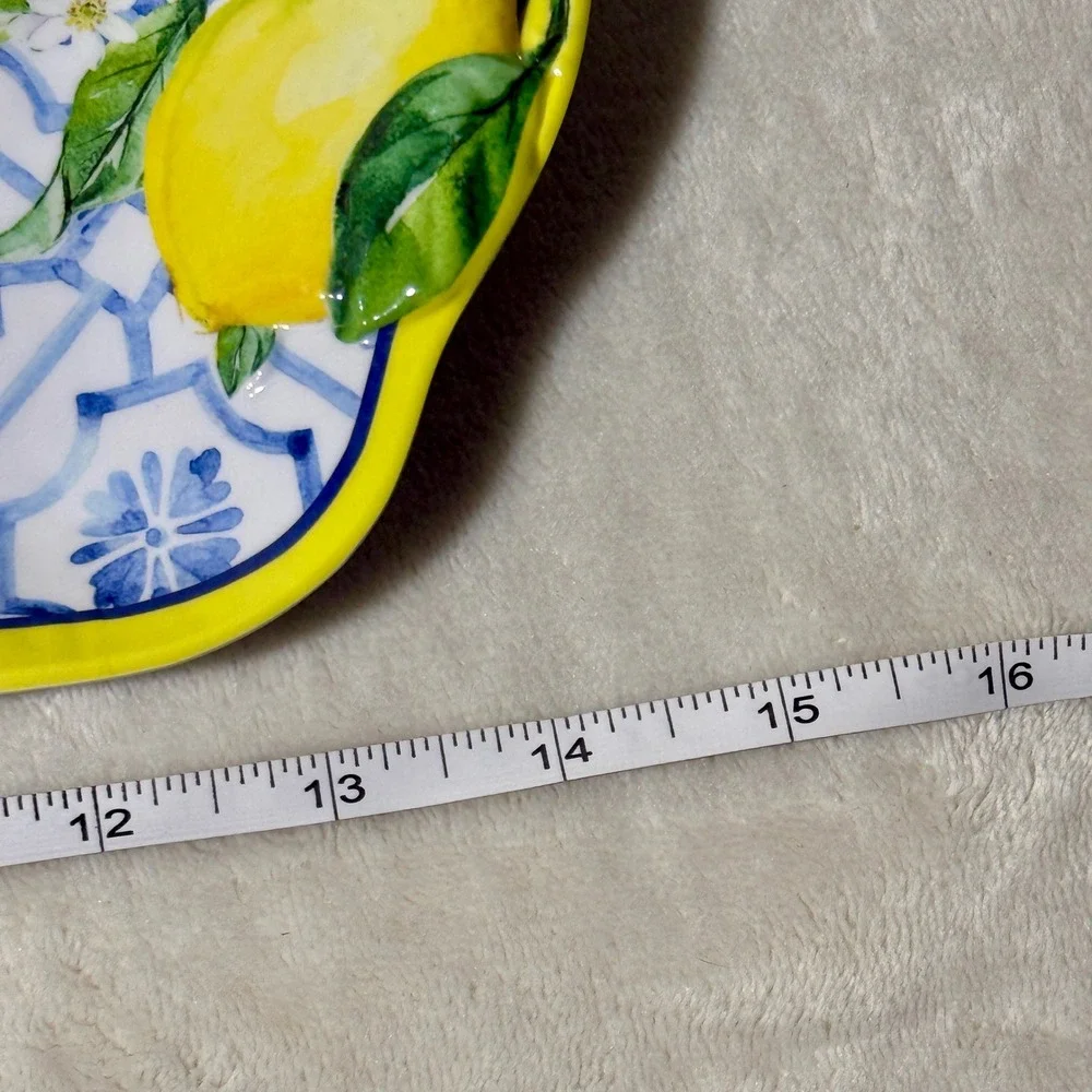 C&C California Melamine Serving Tray Lot of 2 Lemon & Tropical Bird of Paradise